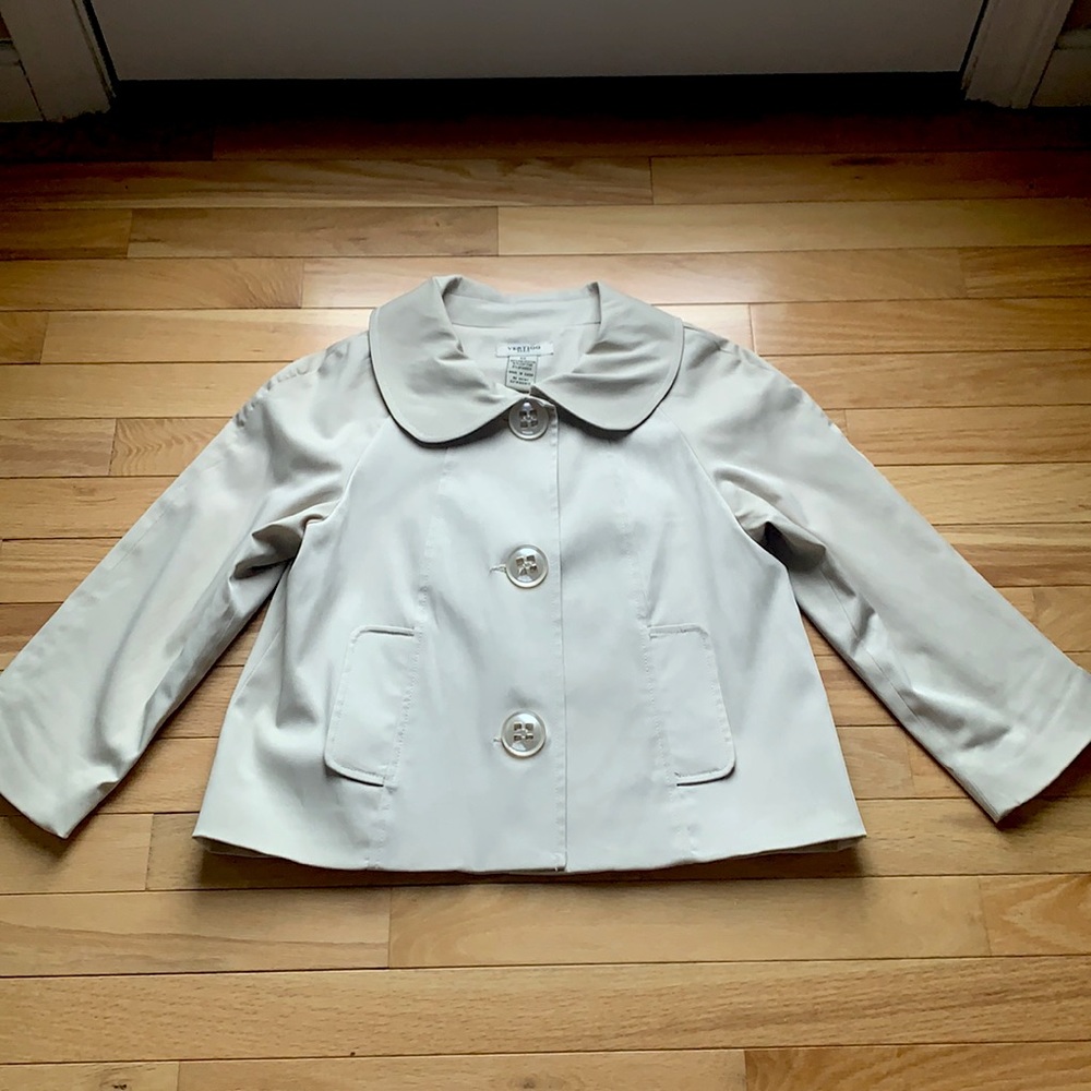 VERTIGO PARIS NWOT GORGEOUS PERFECT COLOR NUDE/LINEN LINED JACKET